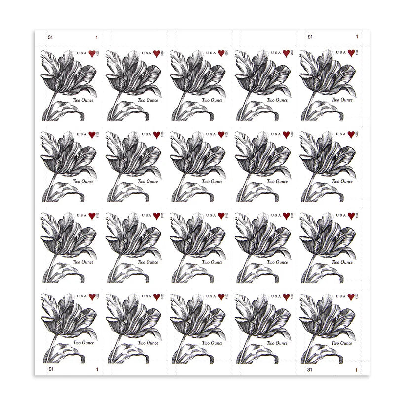 2015 Wedding Series: Vintage Tulip Two Ounce First Class Postage Stamps