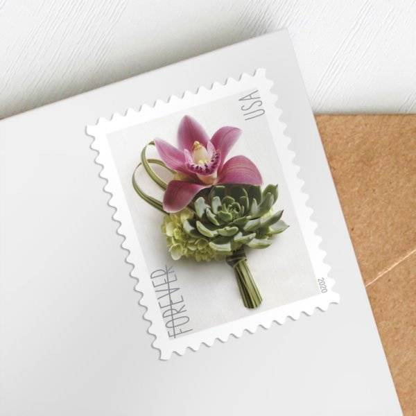 Contemporary Boutonniere Forever Stamps