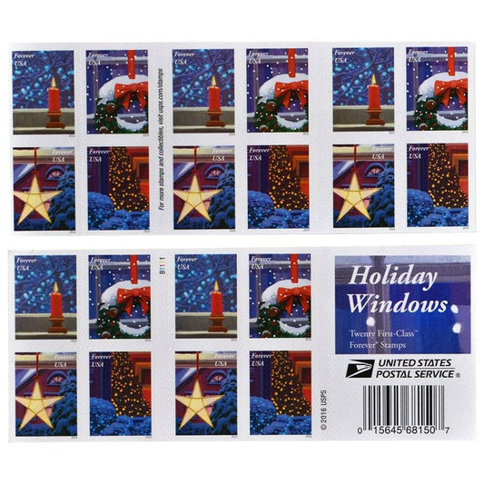 Holiday Windows Forever Stamps