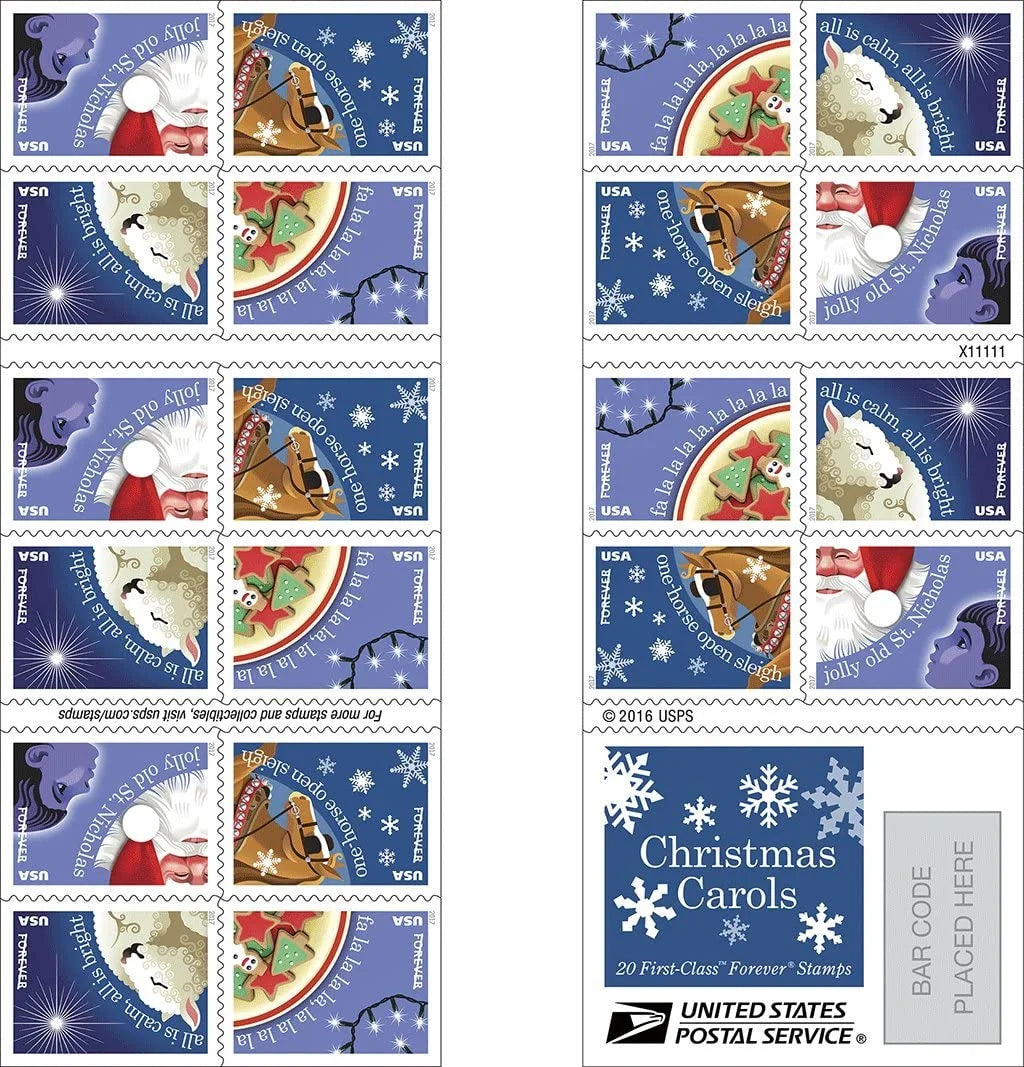 Christmas Carols Forever Stamps