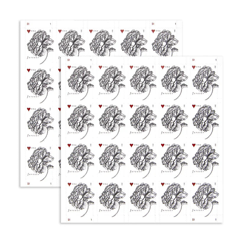 2015 Engraved Vintage Rose Forever First Class Stamps