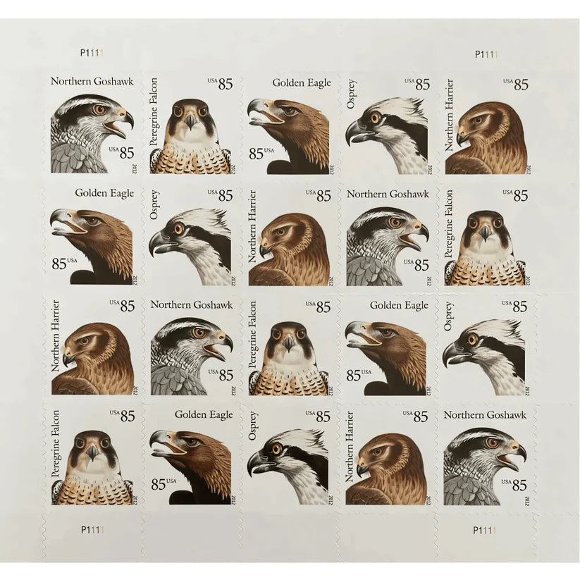BIRDS OF PREY 2012  Postage Stamps