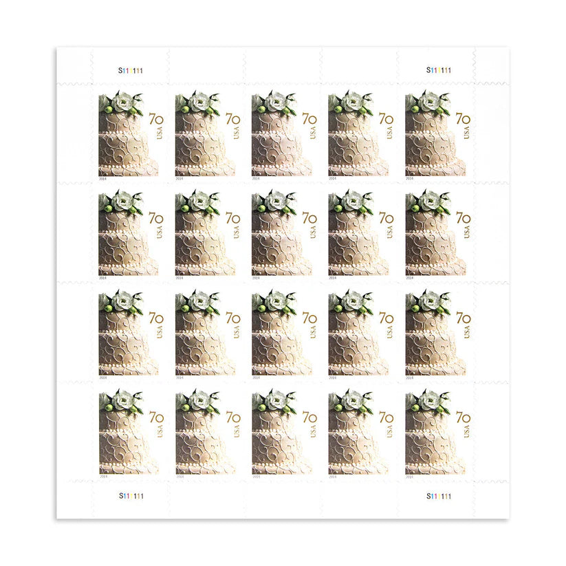 2014 Wedding Series: Wedding Cake First Class Postage Stamps