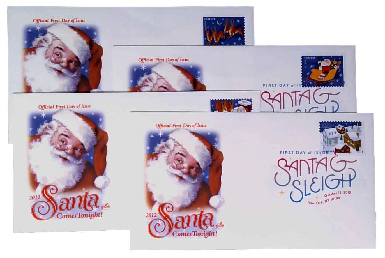 Santa and Sleigh Forever Stamps