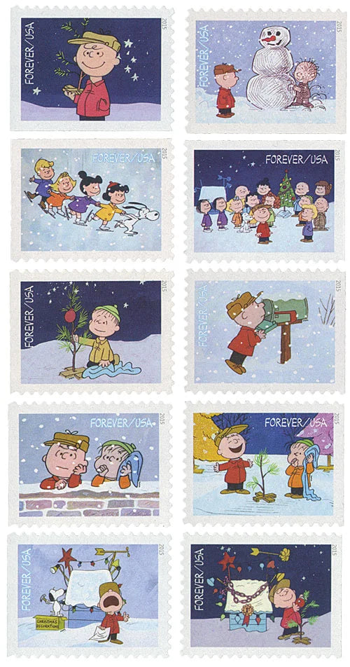 A Charlie Brown Christmas Forever Stamps