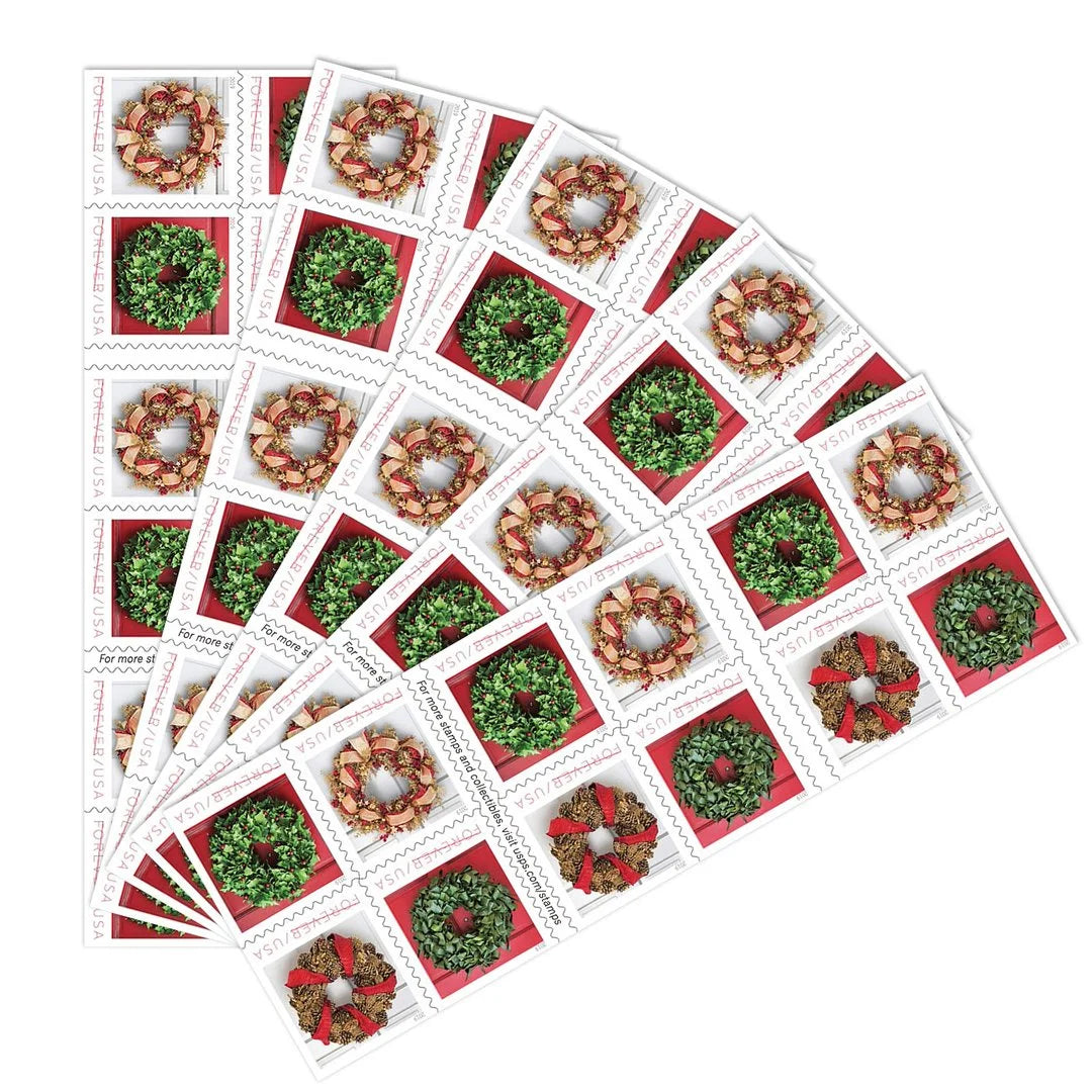 Holiday Wreaths Forever Stamps