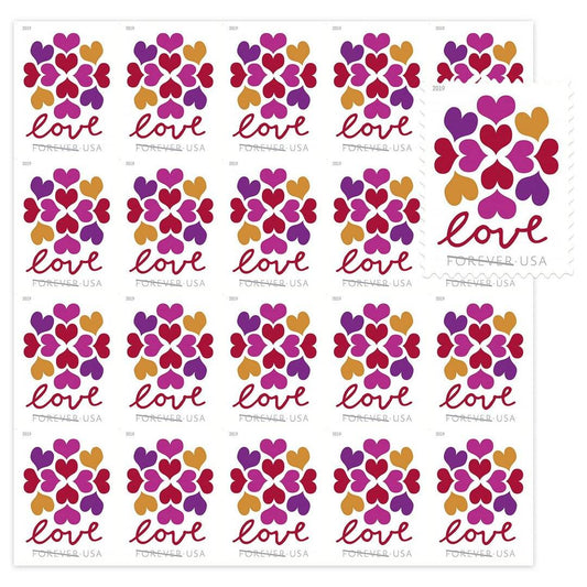Hearts Blossom Forever Stamps