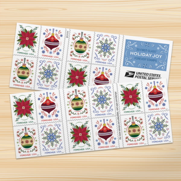 2024 First-Class Forever Stamps – Holiday Joy