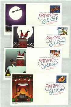 Santa and Sleigh Forever Stamps