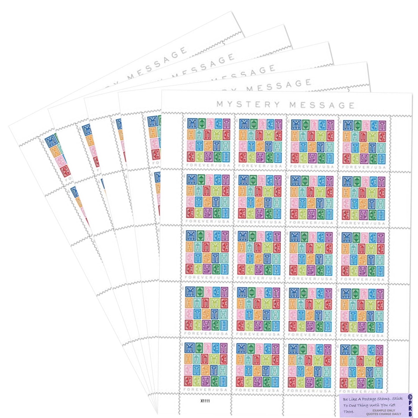 Mystery Message Forever Stamps