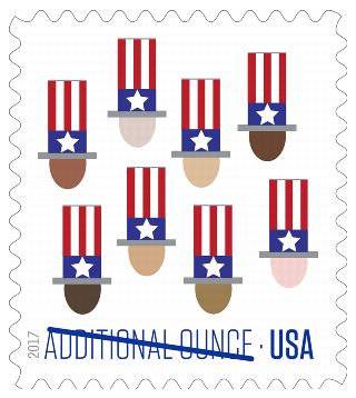 2017-Uncle Sam??s Hat Stamp Additional Ounce Postage Stamps