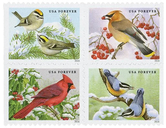 Songbirds in Snow Forever Stamps