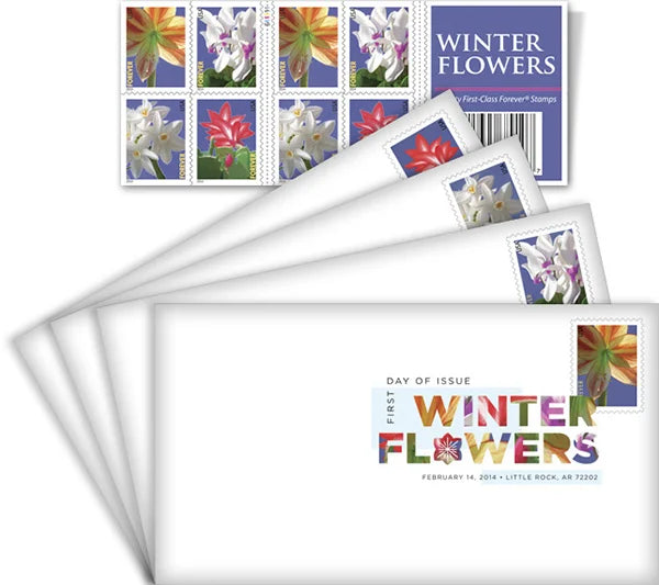 Winter Flowers Forever Stamps