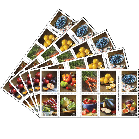 Fruits & Vegetables Forever Stamps