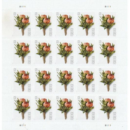 2017 Wedding Series Celebration Boutonniere Forever Stamps
