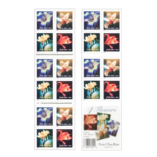 Four Flowers Stamps 2000