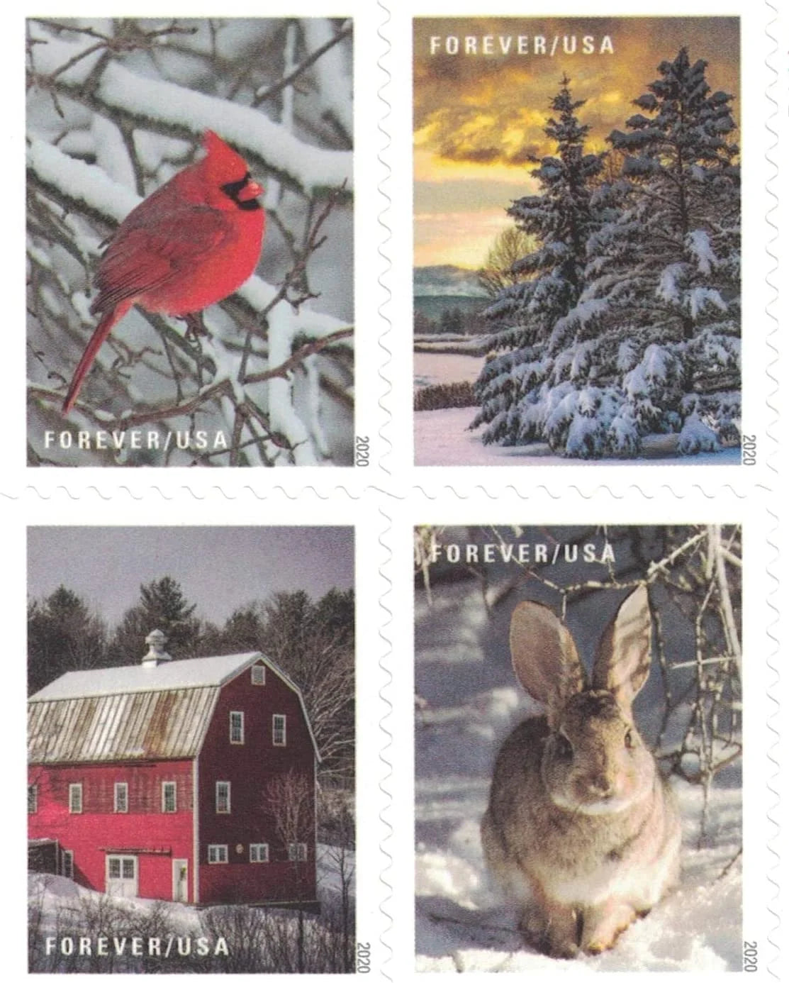 Winter Scenes Forever Stamps