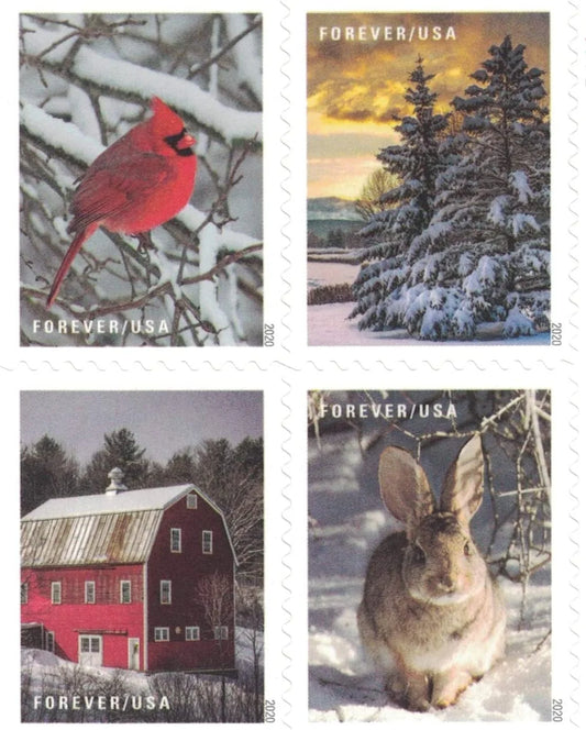 Winter Scenes Forever Stamps