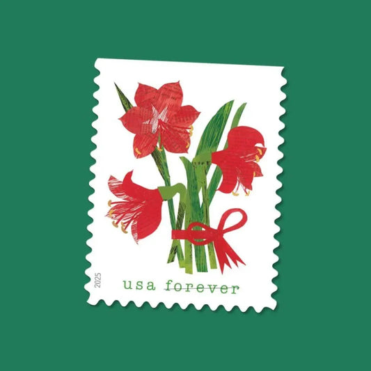 2025 Holiday Cheer – Cardinals, Wreath, Holly & Poinsettia Designs, First-Class Postage