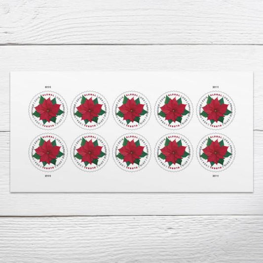 Global: Poinsettia Forever Stamps